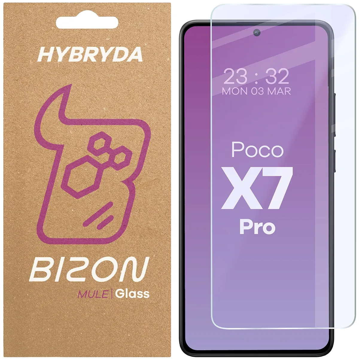 Szkło hybrydowe na ekran Bizon Hybrid Mule do Xiaomi Poco X7 Pro